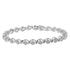 Sterling Silver Diamond Cluster Link Bracelet (1 cttw, I-J Color, I2-I3 Clarity)