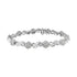 .925 Sterling Silver 1.0 Cttw Miracle and Channel Set Diamond Floral Cluster and Link Bracelet (I-J Color, I3 Clarity) - 7.25"