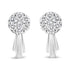 14K Gold 3/4 Cttw Diamond Floral Cluster Drop and Dangle Stud Earrings (H-I Color, I1-I2 Clarity)