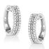.925 Sterling Silver 1/2 Cttw Diamond Double Row Leverback Hoop Earring (I-J Color, I3 Clarity)