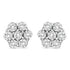 14K White Gold 1/2 cttw Round-Cut Diamond Floral Stud Earrings (I-J Color, SI2-I1 Clarity)