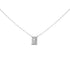 .925 Sterling Silver 1/10 Ctw Diamond Inlaid Cross Dog Tag Pendant Necklace (H-I Color, I1-I2 Clarity) - 18"