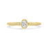 14K Yellow Gold Plated .925 Sterling Silver Miracle Set Diamond Accent Oval Shape Promise Ring (J-K Color, I1-I2 Clarity)