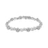 .925 Sterling Silver 1.0 Cttw Miracle and Channel Set Diamond Floral Cluster and Link Bracelet (I-J Color, I3 Clarity) - 7.25"