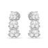 14KT White Gold 7/8 cttw Bagutte & Round Brilliant-Cut Diamond Dangle Multi Row Earrings (H-I, SI2-I1)