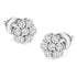 14K White Gold 1/2 cttw Round-Cut Diamond Floral Stud Earrings (I-J Color, SI2-I1 Clarity)