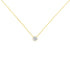 10K Yellow Gold 1/5 Carat Round Brilliant-Cut Diamond Modern Bezel-Set Solitaire 16"-18" Pendant Necklace (H-I Color, SI2-I1 Clarity)