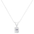 IGI Certified 10K White Gold 3/8 cttw Prong Set Diamond Oval Pendant Necklace (I-J Color, I1 Clarity) - Size 18"