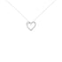 .925 Sterling Silver 1/4 cttw Prong Set Round-Cut Diamond Woven Double Heart 18" Pendant Necklace (I-J Color, I2-I3 Clarity)