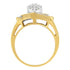 10K Yellow Gold Diamond Cluster Ring (3/4 Cttw, J-K Color, I2-I3 Clarity)