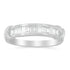 .925 Sterling Silver 1/2 Cttw Baguette Cut Diamond Channel Set X-Station Wedding Ring (H-I Color, I1-I2 Clarity)