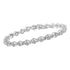 Sterling Silver Diamond Cluster Link Bracelet (1 cttw, I-J Color, I2-I3 Clarity)