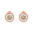 10K Rose Gold 0.40 Cttw Round Brilliant-Cut Near Colorless Diamond Miracle-Set Stud Earrings with Screw Backs (J-K Color, I2-I3 Clarity)