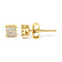 14K Yellow Gold 1/4 Cttw Invisible Set Princess-Cut Diamond Square Stud Earring (J-K Color, I1-I2 Clarity)