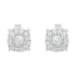 Sterling Silver Diamond Square Stud Earring (1/2 cttw, I-J Color, I2-I3 Clarity)