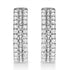 .925 Sterling Silver 1/2 Cttw Diamond Double Row Leverback Hoop Earring (I-J Color, I3 Clarity)