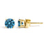 14K Gold Blue Lab Grown Diamond Stud Earrings with Screw Backs