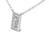 .925 Sterling Silver 1/10 Ctw Diamond Inlaid Cross Dog Tag Pendant Necklace (H-I Color, I1-I2 Clarity) - 18"