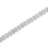 .925 Sterling Silver 1.0 Cttw Chevron 2 Stone Arrow Link Tennis Bracelet (I-J Color, I3 Clarity) - 7”