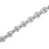 Sterling Silver Diamond Cluster Link Bracelet (1 cttw, I-J Color, I2-I3 Clarity)