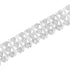 .925 Sterling Silver 1 1/2 cttw Round Diamond 3 Row Heart Link Bracelet (I-J Color,I3 Clarity) - 7.25 "