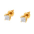 14K Yellow Gold 1/4 Cttw Invisible Set Princess-Cut Diamond Square Stud Earring (J-K Color, I1-I2 Clarity)
