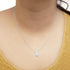 .925 Sterling Silver 1/10 Ctw Diamond Inlaid Cross Dog Tag Pendant Necklace (H-I Color, I1-I2 Clarity) - 18"