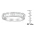 .925 Sterling Silver 1/2 Cttw Baguette Cut Diamond Channel Set X-Station Wedding Ring (H-I Color, I1-I2 Clarity)