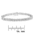 .925 Sterling Silver 1.0 Cttw Chevron 2 Stone Arrow Link Tennis Bracelet (I-J Color, I3 Clarity) - 7”