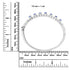 14K White Gold 5 MM Oval Blue Tanzanite and 1/4 Cttw Diamond Bangle (H-I Color, VS2-SI1 Clarity) - Fits wrists up to 7 1/2 Inches
