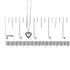 .925 Sterling Silver 1/5 Cttw Blue Diamond Open Heart Pendant Necklace (I-J Color, I2-I3 Clarity) - 18" Inches
