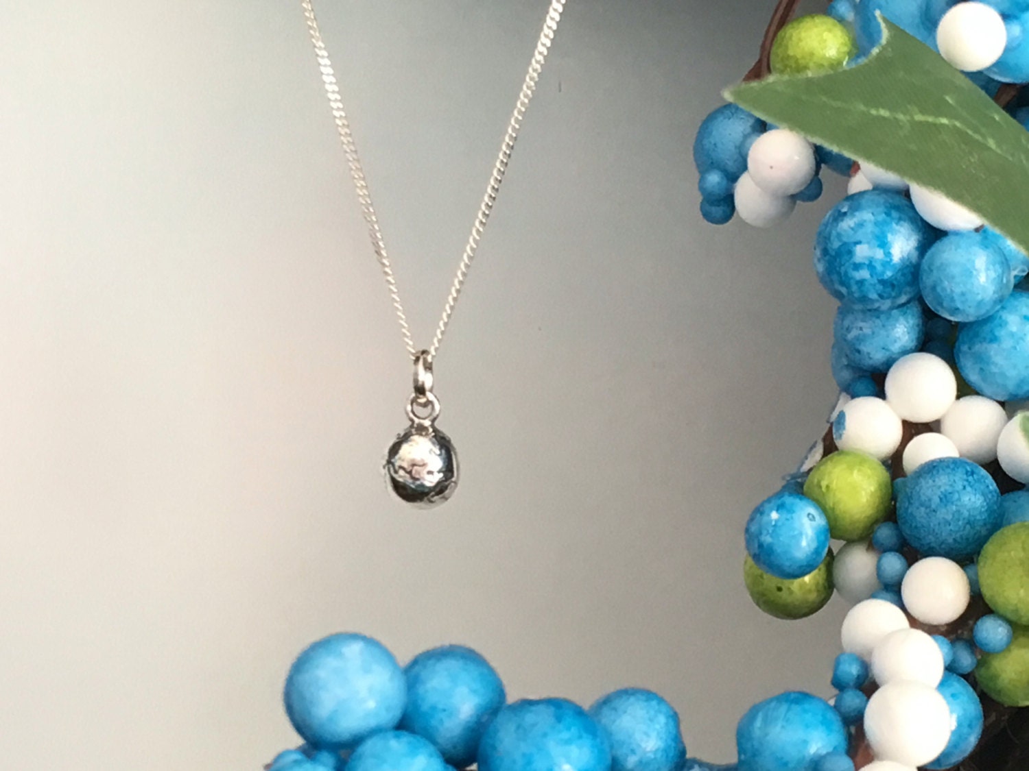 Sterling Silver World Globe Necklace