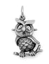 925 Sterling Silver Owl Charm Necklace