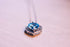 The Heart of the Ocean,Sterling Silver Gemstone Blue Sapphire Infinity Pendent Necklace