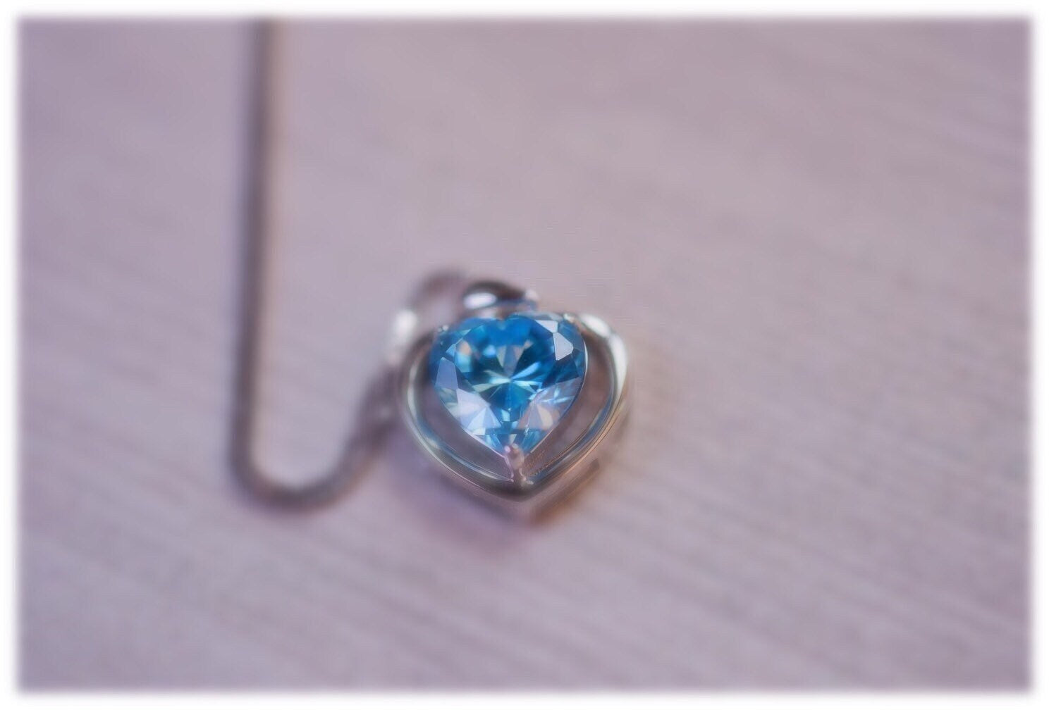 Sapphire Infinity Heart Pendant With Diamonds In Silver - 6mm Blue Sapphire Necklace