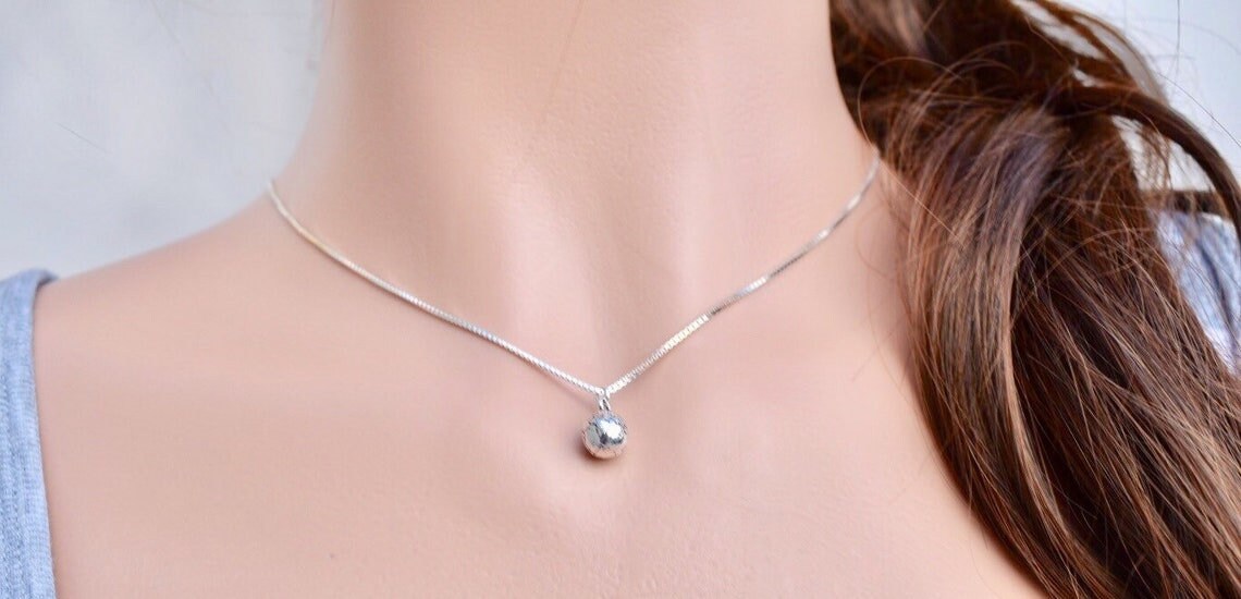 Sterling Silver Globe Necklace