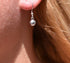 Sterling Silver Globe Planet Earrings
